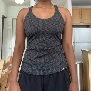 The North Face workout racerback blue gray tank S